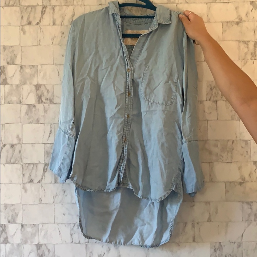 Chambray 3/4 sleeve